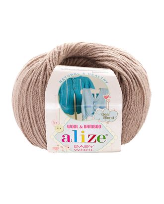 Пряжа ALIZE 'Baby wool' 50гр. 175м. (20%бамбук, 40%шерсть, 40%акрил)ТУ (167 бежевый) арт. АРС-54683-1-АРС0001201158