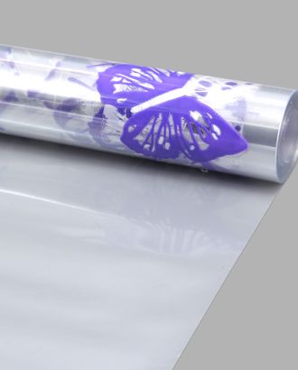 Пленка прозрачная двухцветная с рисунком Бабочки бело-фиолетовая 70см*9,14м +/- 5% арт. АРС-55242-1-АРС0001286333