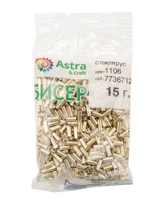 Стеклярус Astra&Craft 5мм, 15г (1106 т.золотой/глянц.покрытие) арт. АРС-55366-1-АРС0001277949