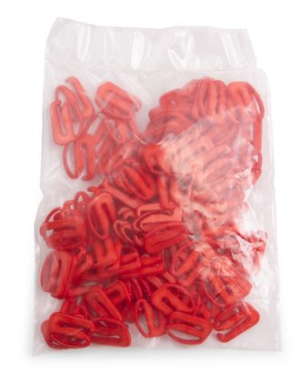 Крючок 12мм пластик, цветной (C820 красный) арт. АРС-55418-1-АРС0001282187