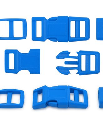 A03001037-10 Фастекс, рамка и рамка-регулятор 10мм, пластик, упак(2 комплекта) Hobby&Pro (синий) арт. АРС-55701-1-АРС0001281811