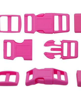 A03001037-15 Фастекс, рамка и рамка-регулятор 15мм, пластик, упак(2 комплекта) Hobby&Pro (розовый) арт. АРС-55708-1-АРС0001281818