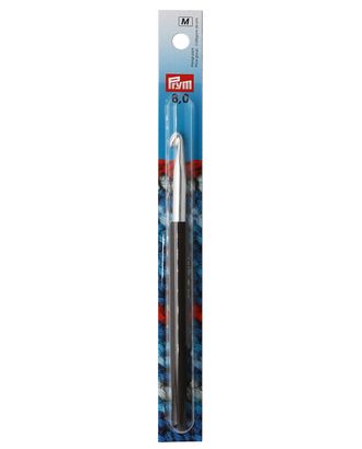 195179 Крючок для вязания с цветной ручкой, алюминий, 6 мм*14 см, Prym арт. АРС-21036-1-АРС0000842309