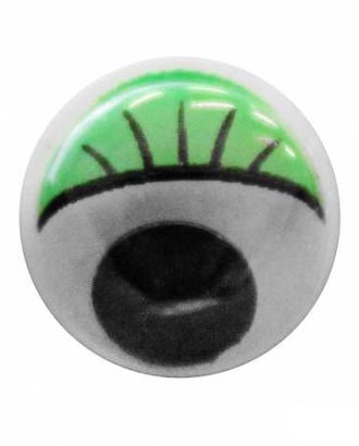 Купить Глазки для игрушек TEY-019 Глаза бегающие с цветным веком 15мм (зеленый) арт. АРС-22688-1-АРС0000985037 оптом в Усть-Каменогорске
