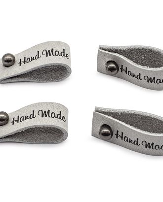 Кожаная бирка с кнопкой 'Hand Made' арт. АРС-24291-1-АРС0001229987 Кожаная бирка с кнопкой 'Hand Made' арт. АРС-24291-1-АРС0001229987