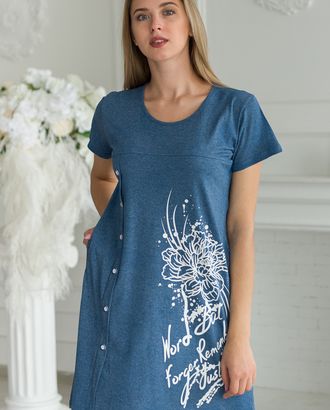 Туника женская из кулирки Флоранс индиго арт. АМД-2231-1-АМД17964888.00001 Туника женская из кулирки Флоранс индиго арт. АМД-2231-1-АМД17964888.00001