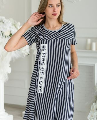 Туника женская из кулирки Флоренция темно-синий арт. АМД-2205-3-АМД17964565.00003 Туника женская из кулирки Флоренция темно-синий арт. АМД-2205-3-АМД17964565.00003