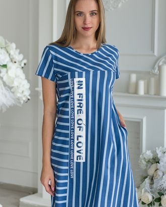 Туника женская из кулирки Флоренция синий арт. АМД-2221-5-АМД17964581.00005 Туника женская из кулирки Флоренция синий арт. АМД-2221-5-АМД17964581.00005