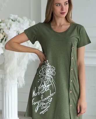 Туника женская из кулирки Флоранс хаки арт. АМД-2229-1-АМД17964886.00001 Туника женская из кулирки Флоранс хаки арт. АМД-2229-1-АМД17964886.00001