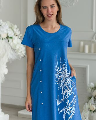 Туника женская из кулирки Флоранс голубой арт. АМД-2227-1-АМД17964884.00001 Туника женская из кулирки Флоранс голубой арт. АМД-2227-1-АМД17964884.00001