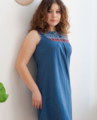 Купить Сорочки Ночная сорочка майка из кулирки Лисандра индиго арт. АМД-1563-4-АМД17929505.00004 оптом в Беларуси