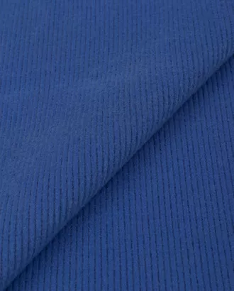 Купить Ткань Трикотаж резинка синего цвета из полиэстера Односторонняя лапша кашемир арт. ТРО-42-12-23495.012 оптом в Казахстане