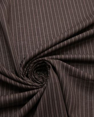 Шерстяная костюмная ткань в полоски на кофейном фоне арт. ГТ-8159-1-ГТ-17-10014-3-14-1