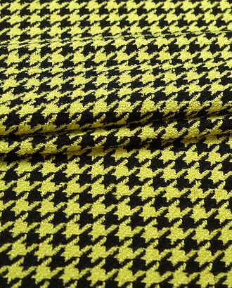 Двухсторонняя костюмная ткань в гусиную лапку, цвет черно-салатовый арт. ГТ-5749-1-ГТ-17-7498-5-21-3