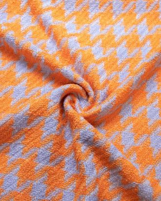 Двухсторонняя костюмная ткань в крупную гусиную лапку, цвет оранжево-лиловый арт. ГТ-7525-1-ГТ-17-9410-5-21-3