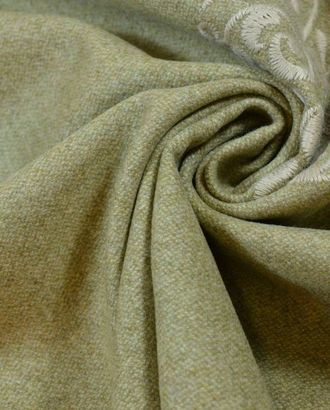 Купить Вышивка Ткань пальтовая, цвет: серо-бежевый с ажурной вышивкой арт. ГТ-596-1-ГТ0023268 оптом в Усть-Каменогорске