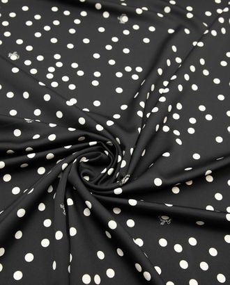 Блузочно-плательная ткань в горошек, цвет черно-белый арт. ГТ-8416-1-ГТ-28-10320-9-37-1