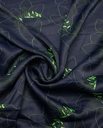 Плательная ткань  с тонким цветочным рисунком, цвет зелено-синий арт. ГТ-8691-1-ГТ-28-10603-10-21-1
