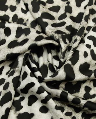 Плательная ткань с  принтом Леопард в серо-черных тонах арт. ГТ-8738-1-ГТ-28-10650-13-21-1