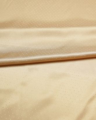 Ткань подкладочная жаккардовая цвета персиковой пудры  в горошек арт. ГТ-5321-1-ГТ-31-7047-9-25-1