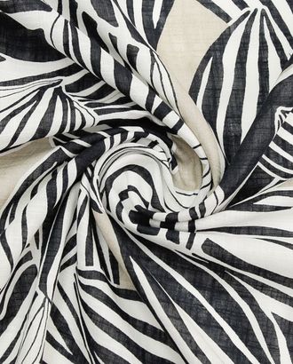 Рубашечно-плательный хлопок с рисунком "Листья", в черно-коричневом цвете арт. ГТ-8779-1-ГТ-38-10678-11-21-1