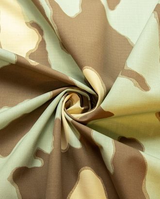 Хлопок рубашечно-плательный с рисунком "милитари", цвет коричнево-бежевый арт. ГТ-7372-1-ГТ-38-9125-2-21-1