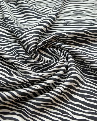 Купить Блузочно-плательный шелк-твил с рисунком "зебра", цвет черно-белый арт. ГТ-5665-1-ГТ-39-7407-8-37-1 оптом в Новочеркасске