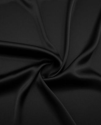 Блузочно-плательная ткань с атласным блеском, цвет чёрный арт. ГТ-8484-1-ГТ-5-10388-1-38-1