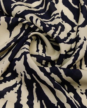 Блузочная ткань с анималистичным принтом, цвет чёрно-синий цвет арт. ГТ-8761-1-ГТ-5-10635-13-21-1