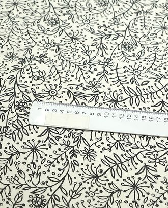 Купить Ткани для пошива сумок Блузочно-плательная ткань с рисунком цветы и ветви на белом фоне арт. ГТ-5106-1-ГТ-5-6779-11-37-1 оптом в Гомеле