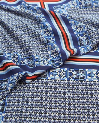 Купить Принтованный шелк в сине-голубых тонах арт. ГТ-748-1-ГТ0024585 оптом в Новочеркасске