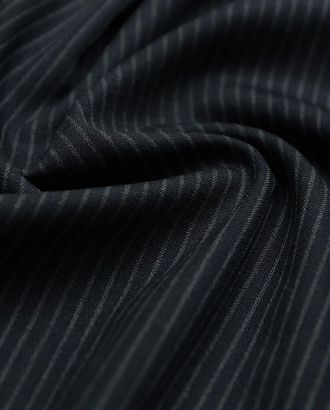 Купить Полоска Элегантная костюмная ткань черно-серого цвета в среднюю полоску арт. ГТ-2896-1-ГТ0047774 оптом в Череповце