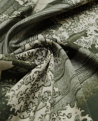Купить Принтованные Великолепная блузочная ткань с рисунком в японском стиле арт. ГТ-3030-1-ГТ0047913 оптом в Череповце