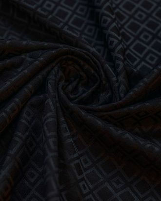 Жаккардовая ткань с рисунком "Ромбы", цвет черный арт. ГТ-6442-1-ГТ-12-8202-14-38-1