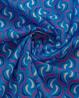 Рубашечно-плательный хлопок с абстрактным рисунком на голубом фоне арт. ГТ-6473-1-ГТ-38-8243-16-21-1