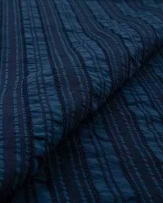 Купить Ткань для туник цвет темно-синий Плательная жаккард полоска с люрексом арт. БЛ-12-9-21622.009 оптом в Казахстане
