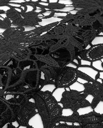 Купить Одежные ткани черного цвета 25 метров Кружевное полотно арт. КПКП-64-4-21871.012 оптом в Казахстане