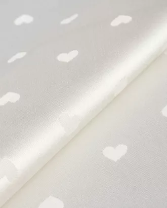 Купить Молочные свадебные ткани Атлас жаккард "Моар" сердца арт. БЛ-7-4-7036.045 оптом в Казахстане