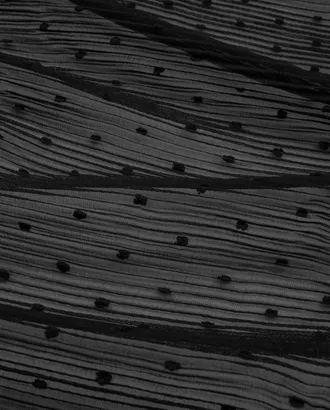 Купить Одежные ткани черного цвета 25 метров Органза-гофре "Мушка" арт. ОР-16-3-21924.003 оптом в Казахстане
