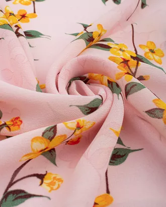 Купить Ткань принтованные оттенок пудрово-розовый Креп-шифон "Луиза" принт арт. КШП-75-2-21067.032 оптом в Казахстане