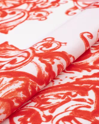 Купить Ткань принтованные оттенок красный Плательная стрейч принт арт. БЛП-108-2-22551.035 оптом в Казахстане