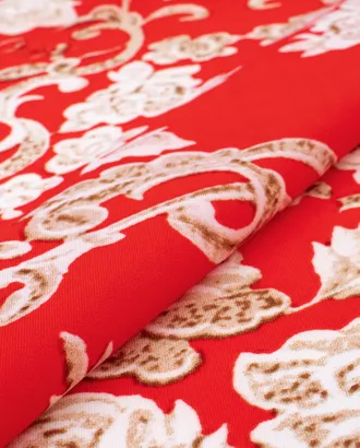 Купить Ткань принтованные оттенок красный Плательная стрейч принт арт. БЛП-107-1-22551.031 оптом в Казахстане