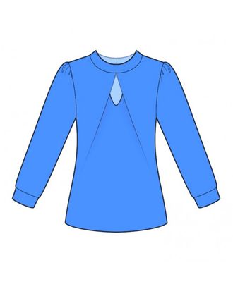 Выкройка: блуза со складками в горловину арт. ВКК-3891-1-ЛК0002032