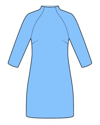 Выкройка: прямое платье арт. ВКК-3373-10-ЛК0002044