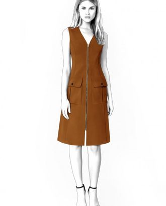 Выкройка: платье-сарафан с накладными карманами арт. ВКК-3234-1-ЛК0002088