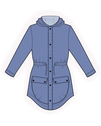 Выкройка: джинсовая удлиненная куртка арт. ВКК-3659-1-ЛК0002110