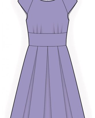Выкройка: платье с юбкой с встречными складками арт. ВКК-3317-1-ЛК0002118