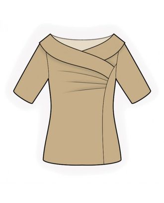 Выкройка: блузка с открытыми плечами арт. ВКК-3867-1-ЛК0002119
