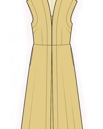 Выкройка: платье со вставкой арт. ВКК-3673-1-ЛК0002126