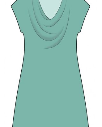 Выкройка: платье с горловиной "качель" арт. ВКК-3627-10-ЛК0002138